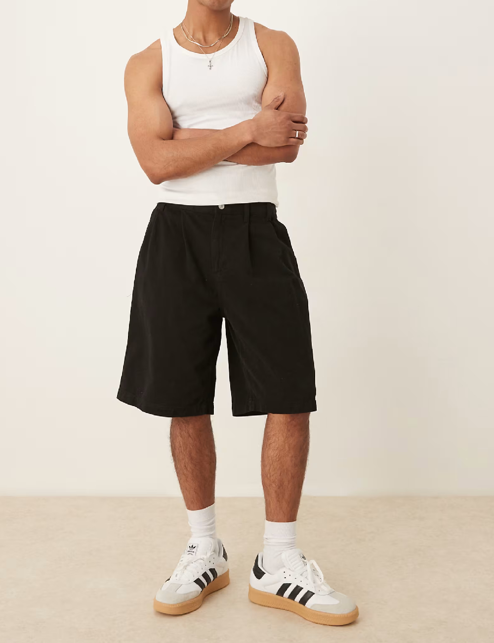 Pantaloni scurti ASOS, negru