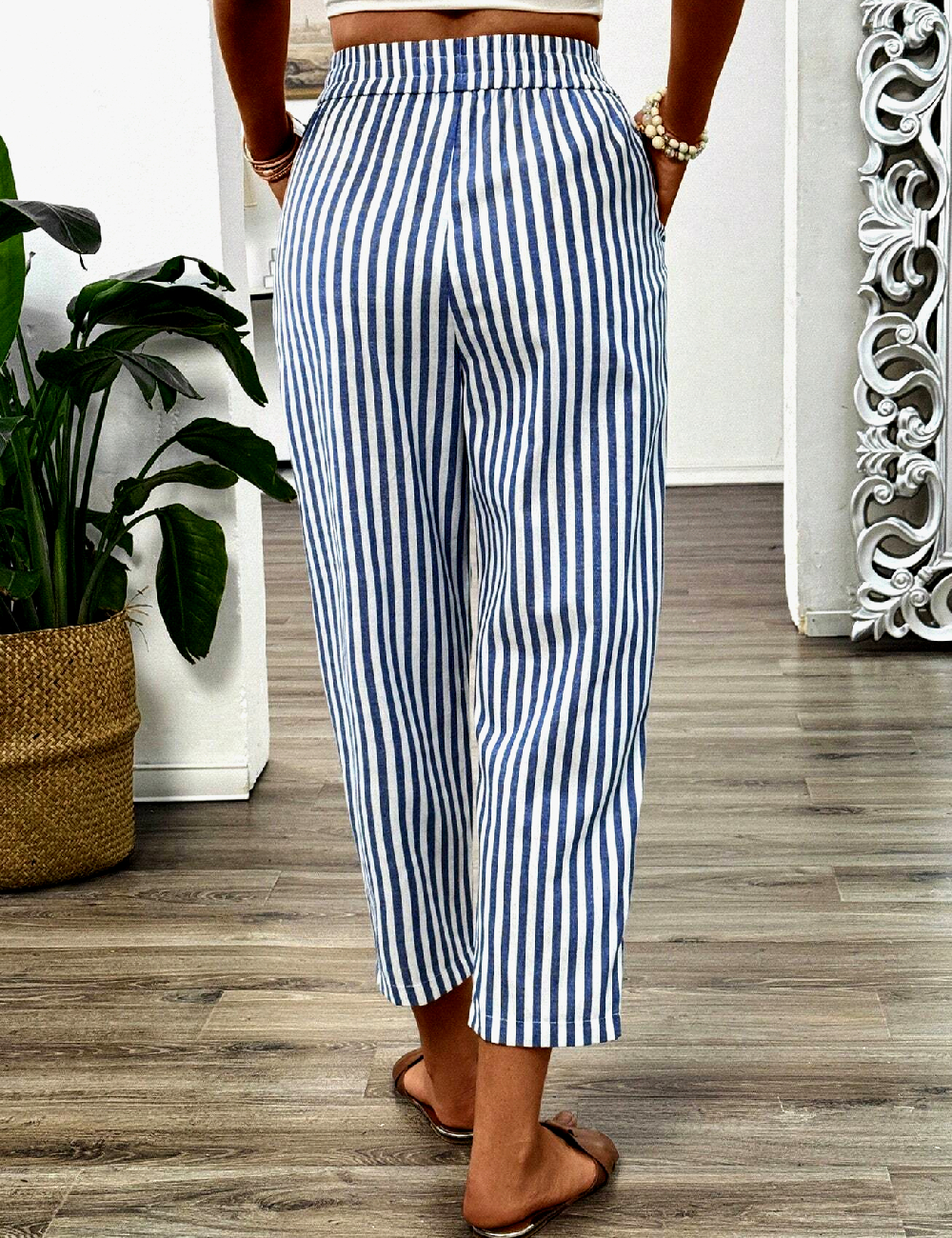 Pantaloni SHEIN, albastru - 1 | YEO