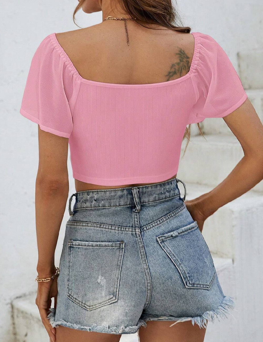 Top SHEIN, roz - 1 | YEO