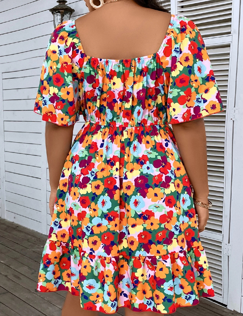 Rochie scurta SHEIN CURVE, mix culori - 1 | YEO