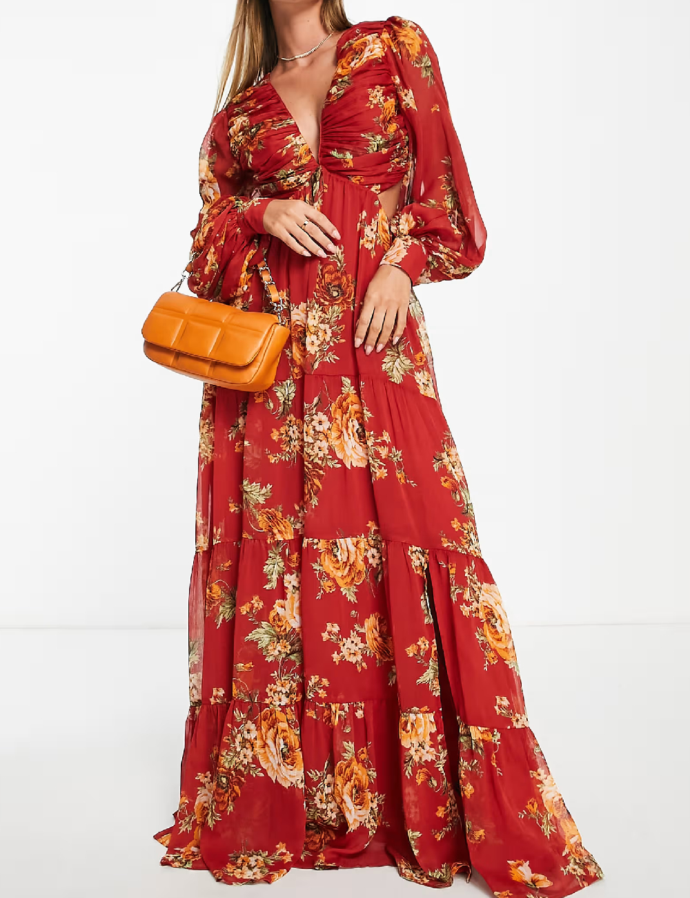 Rochie lunga ASOS Curve, floral print - 1 | YEO