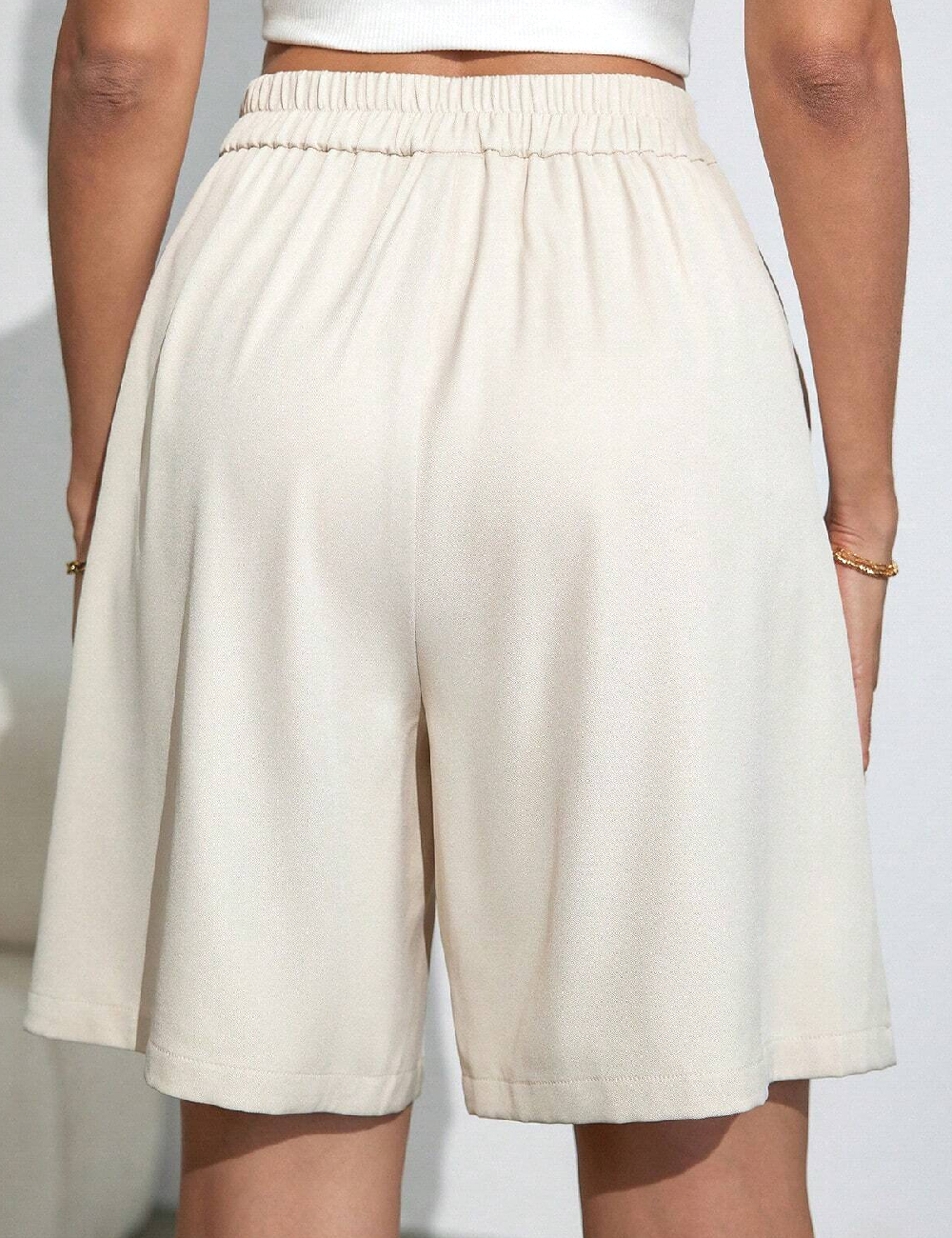 Pantaloni scurti SHEIN, crem - 1 | YEO