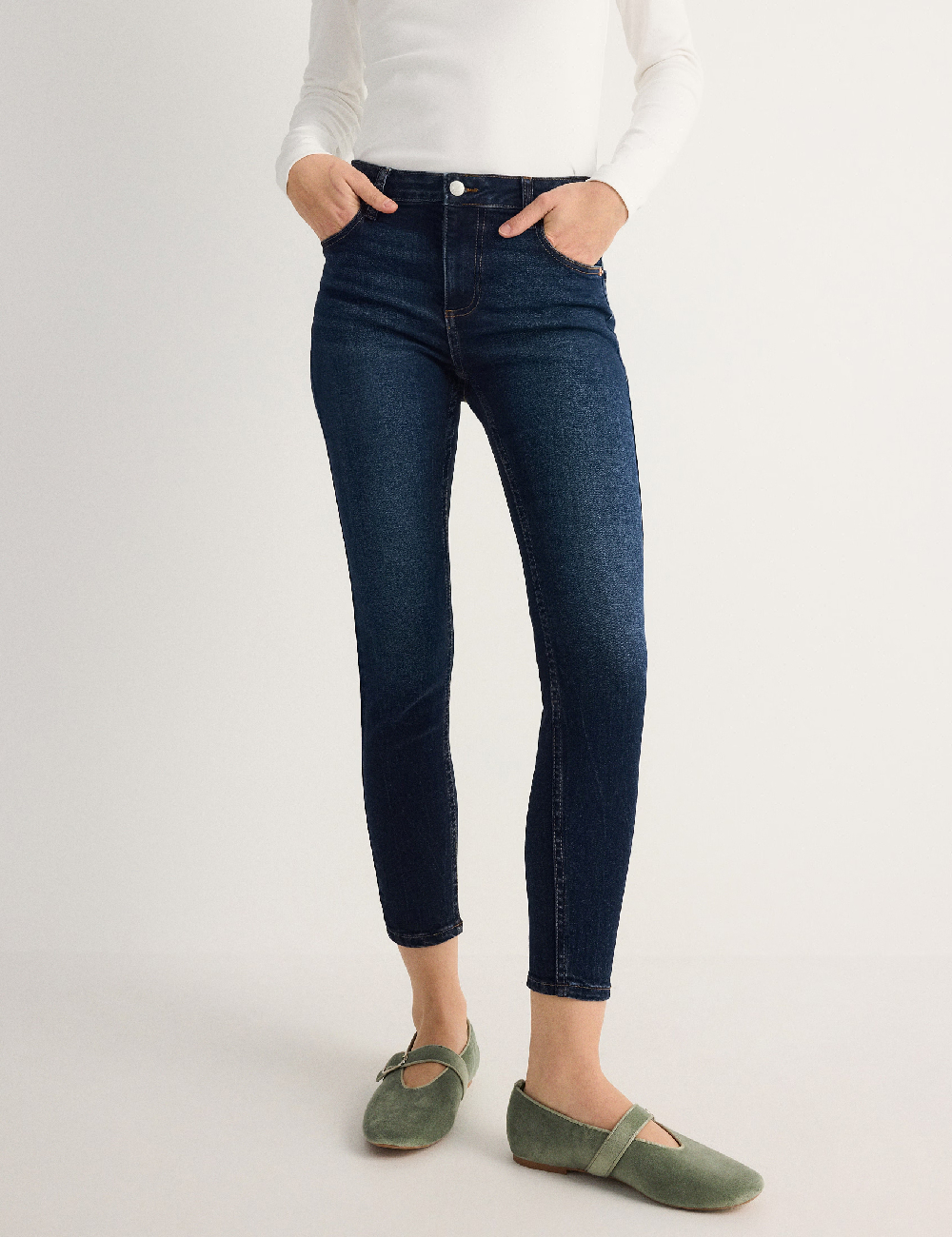 Blugi Reserved, bleumarin inchis - 1 | YEO