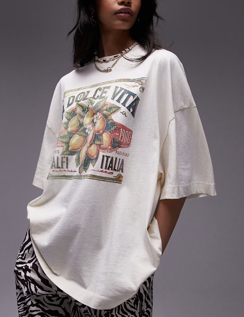 Tricou Top Shop, crem