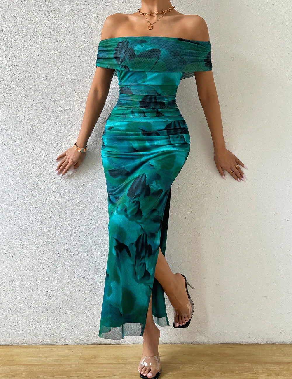 Rochie medie SHEIN, verde