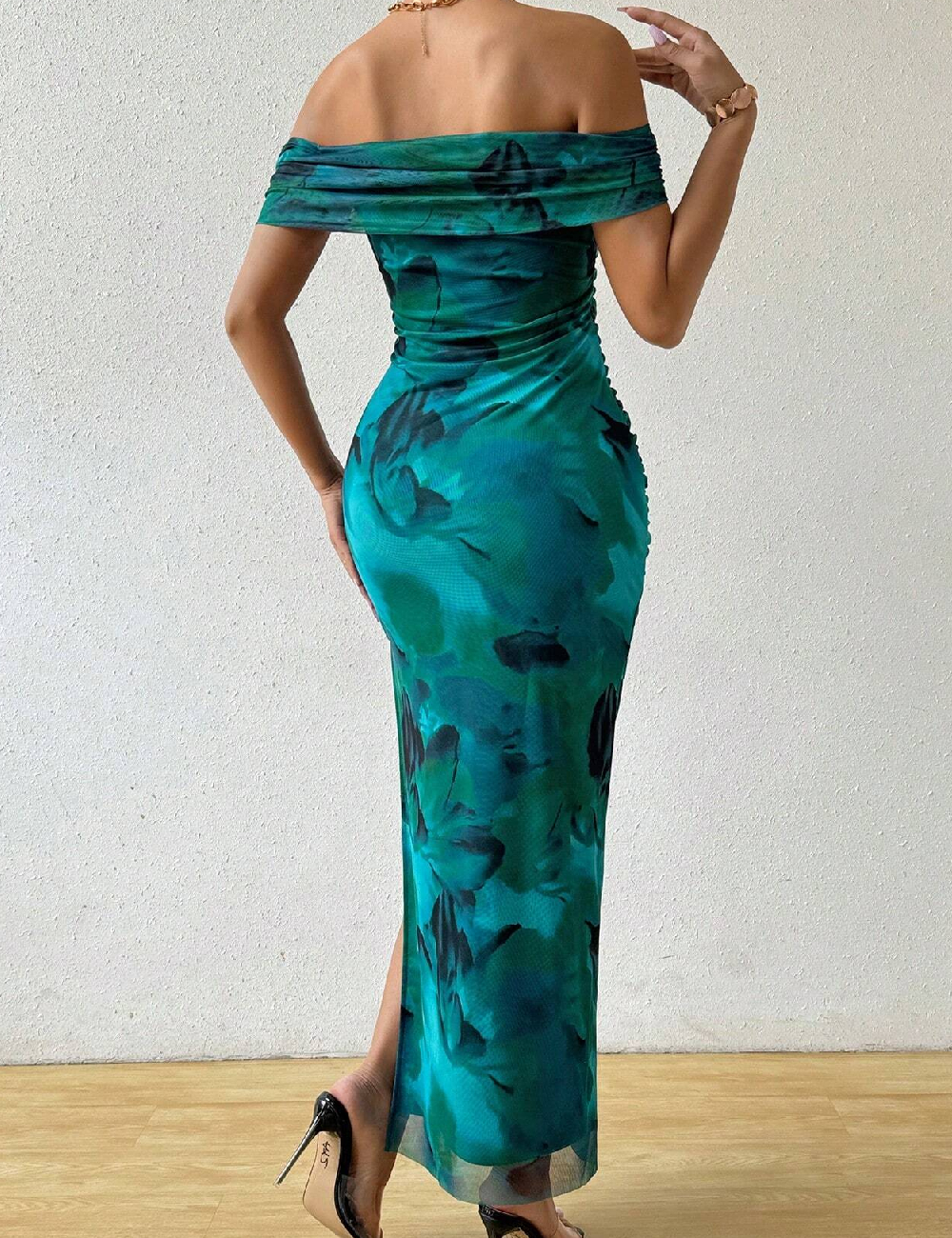 Rochie medie SHEIN, verde - 1 | YEO