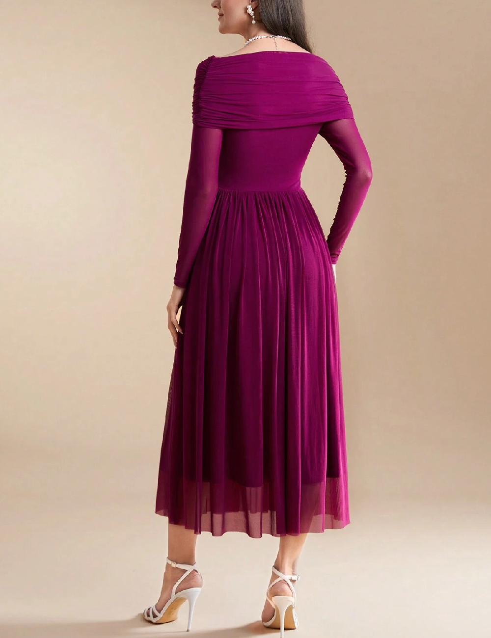 Rochie medie SHEIN, pruna - 1 | YEO