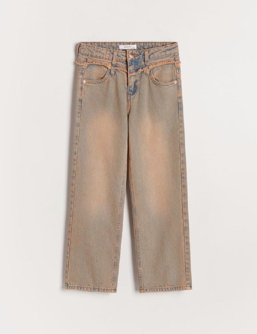 Blugi Reserved, albastru/portocaliu