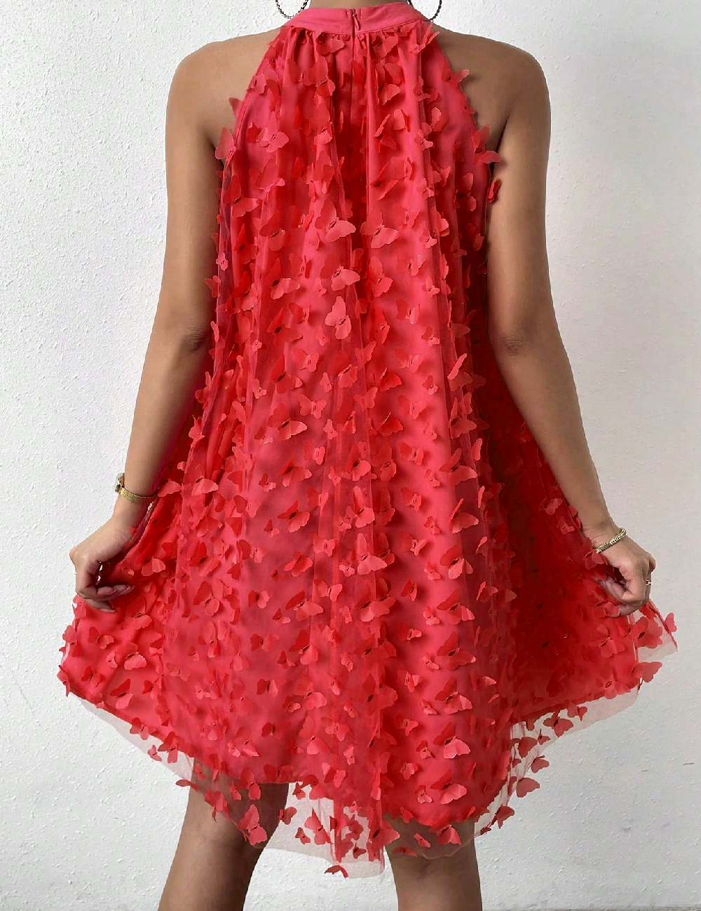 Rochie scurta SHEIN, rosu - 1 | YEO