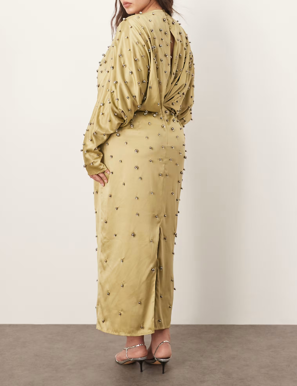 Rochie lunga Arrange Curve, verde - 1 | YEO