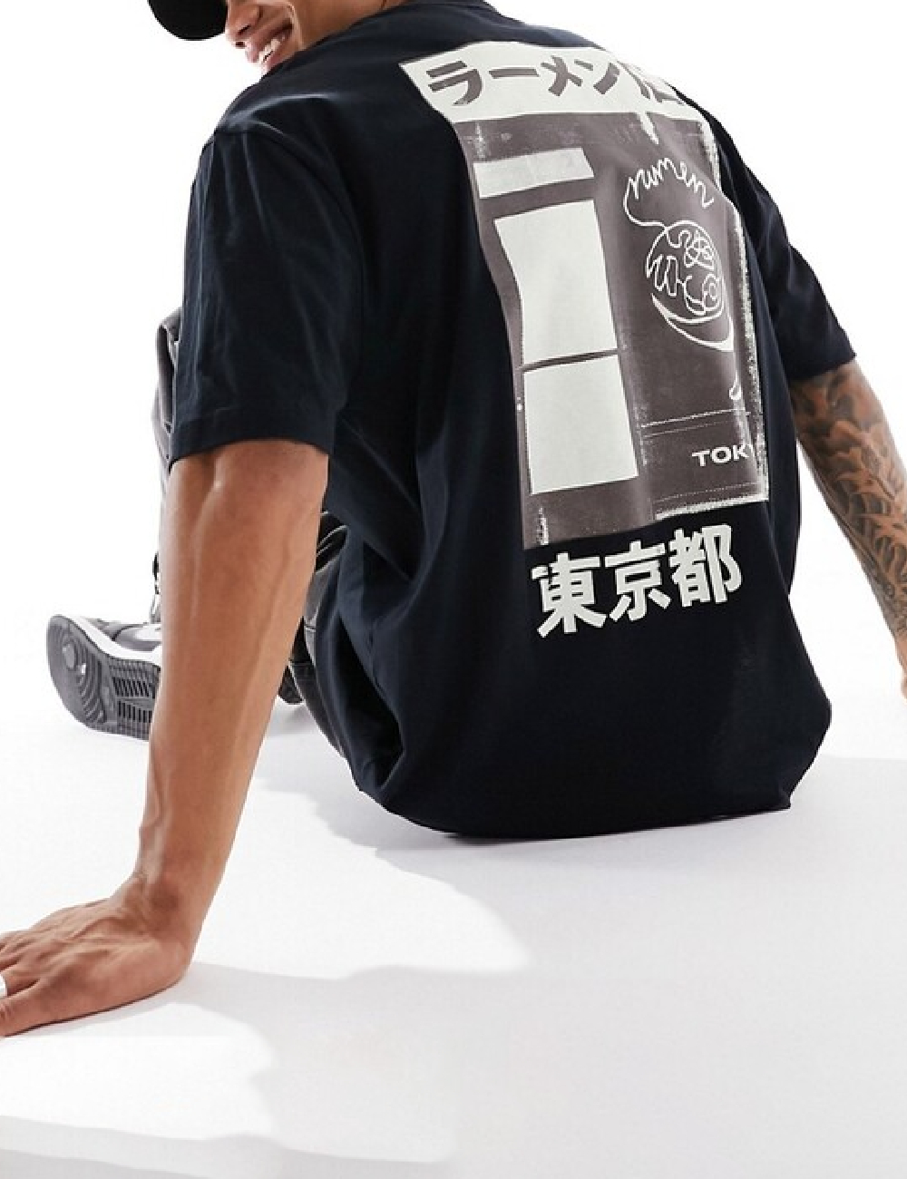 Tricou Oversize ASOS, negru