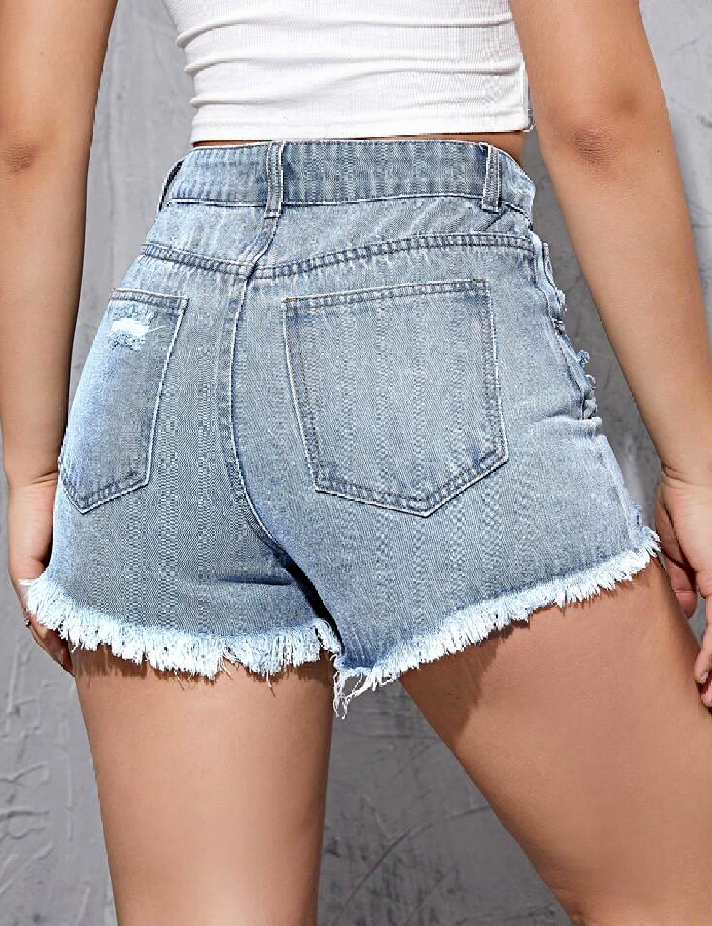 Pantaloni scurti SHEIN, albastru - 1 | YEO