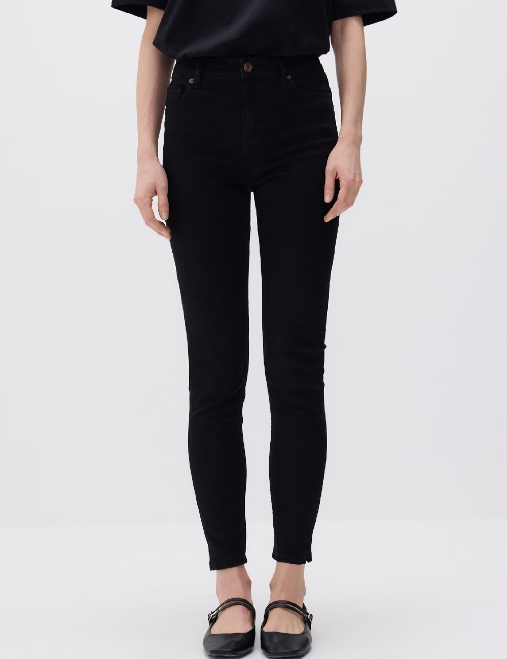 Blugi Reserved, negru - 1 | YEO