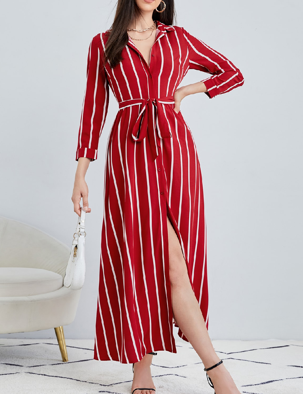 Rochie lunga SHEIN, rosu