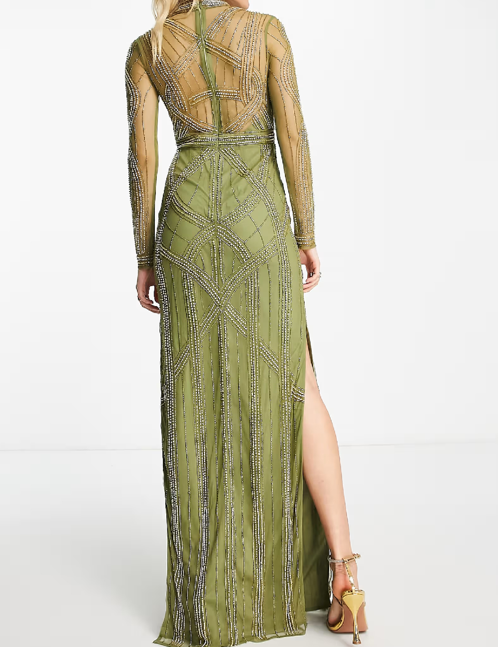 Rochie lunga ASOS, verde - 1 | YEO