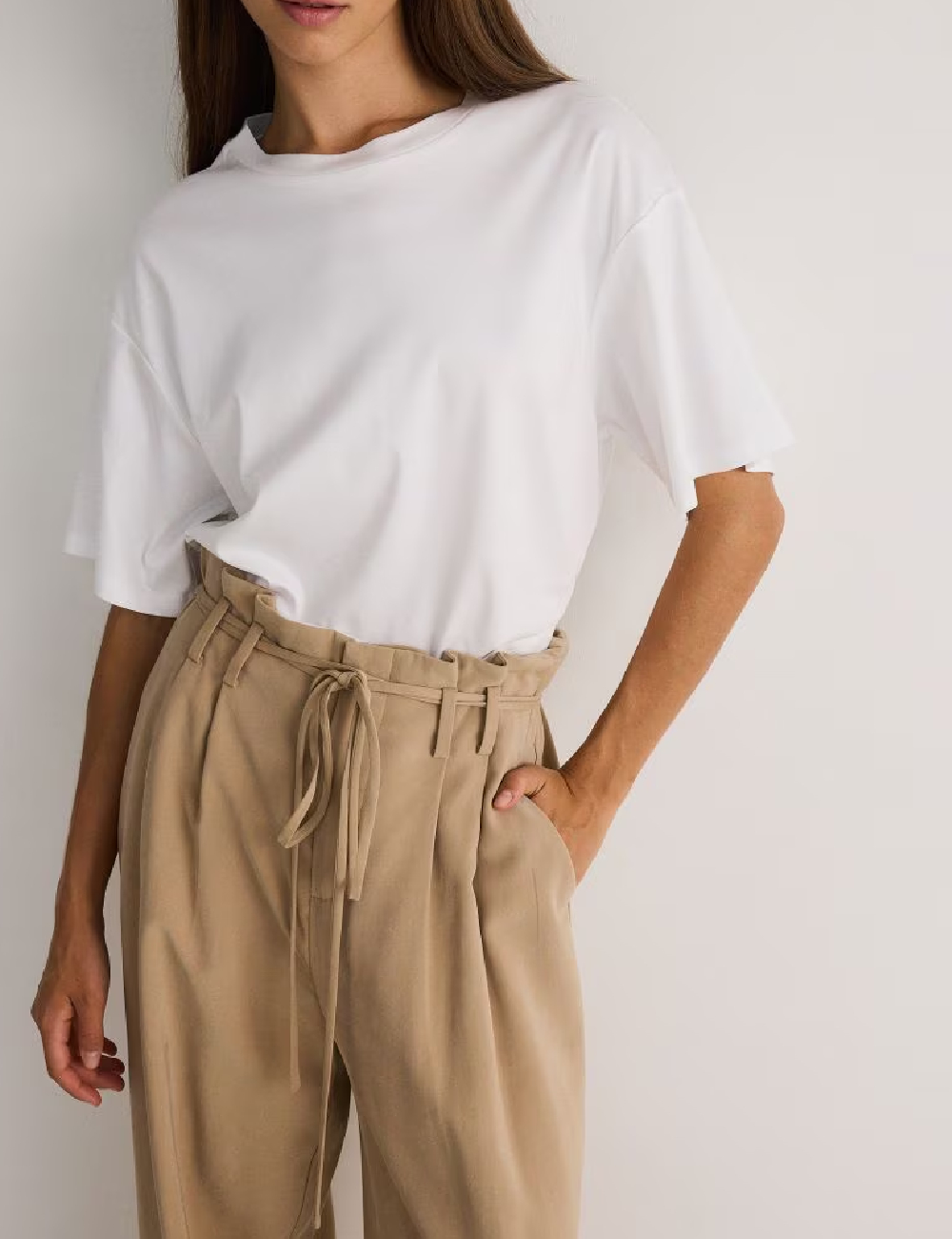 Pantaloni Reserved, bej - 1 | YEO