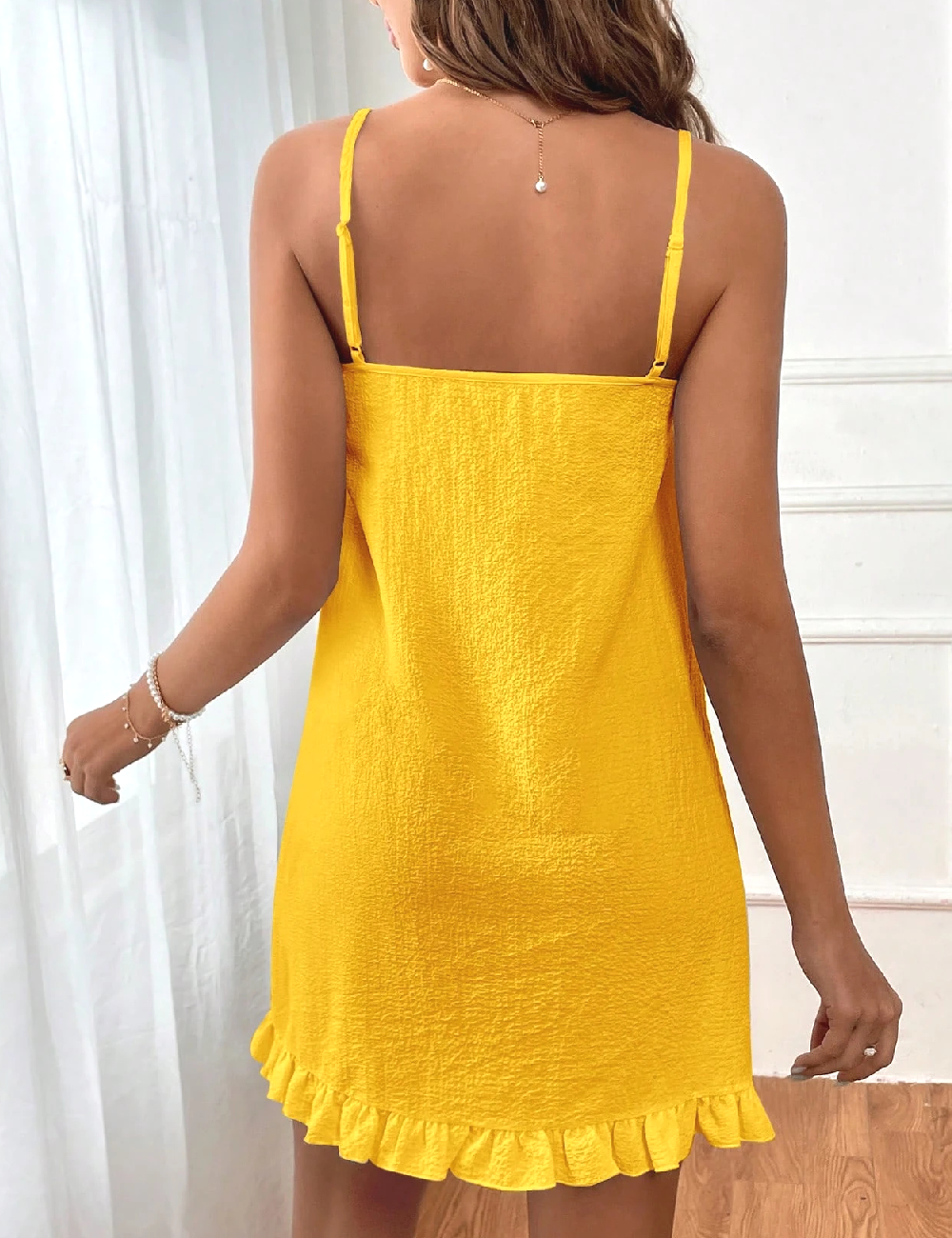 Rochie scurta SHEIN, galben - 1 | YEO