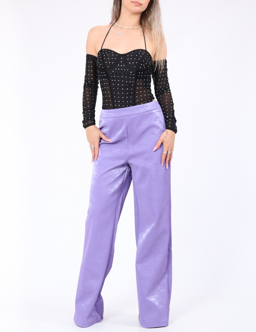 Pantaloni ASOS, mov - 1 | YEO