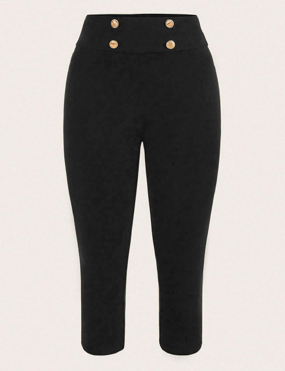 Pantaloni trei sferturi SHEIN, negru