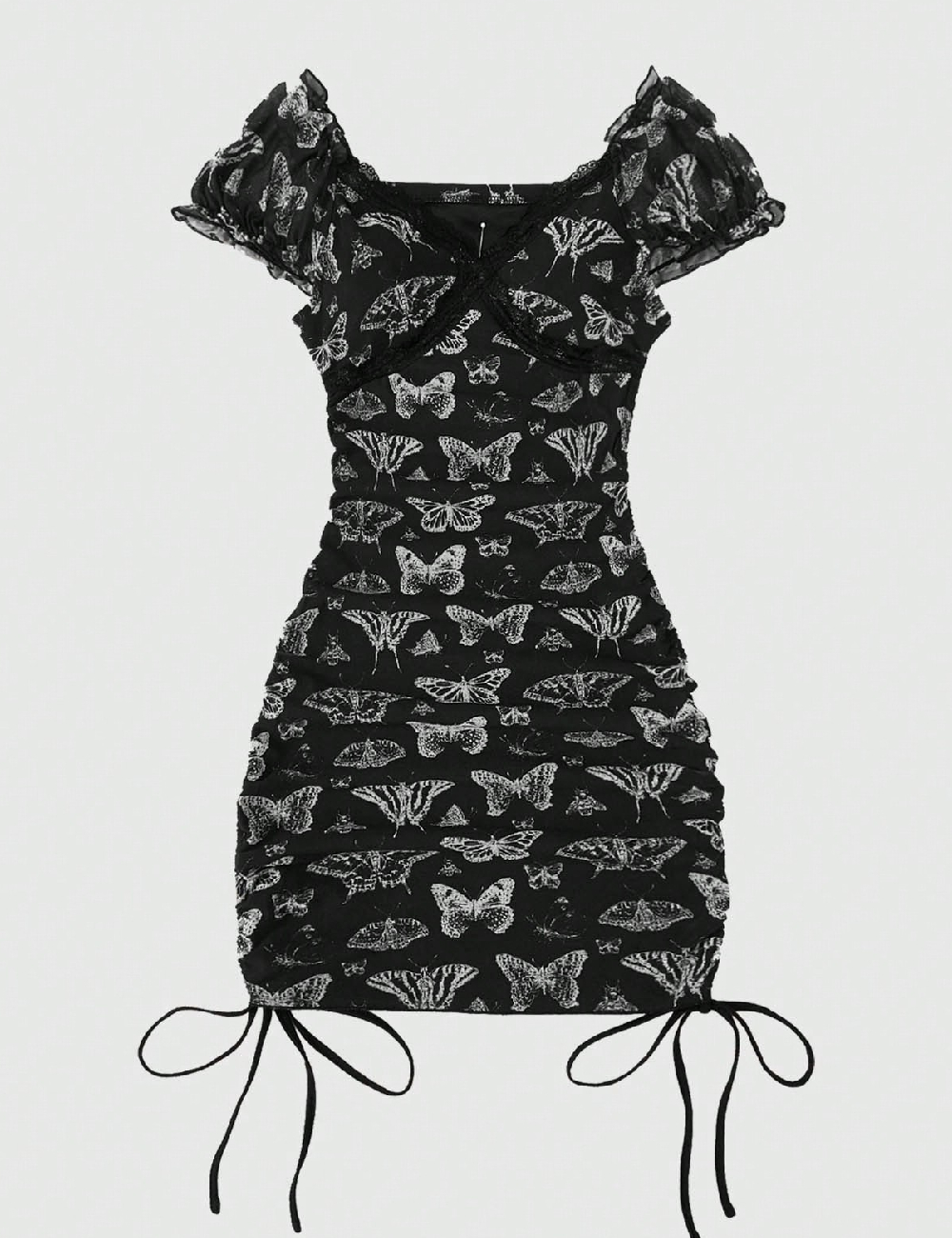 Rochie scurta Romwe Plus Size, negru