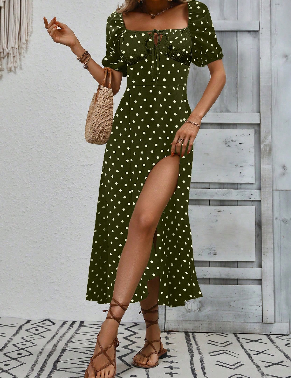Rochie medie SHEIN, verde