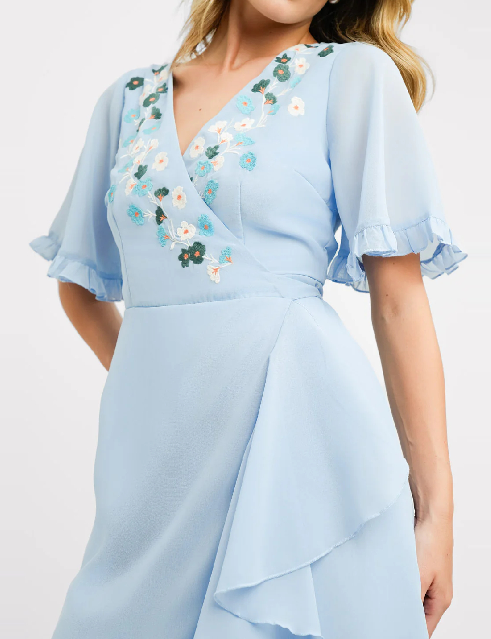 Rochie lunga Maya Deluxe, albastru - 1 | YEO
