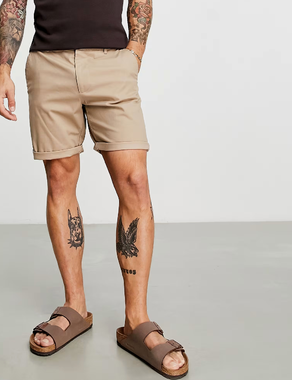 Pantaloni scurti ASOS, maro