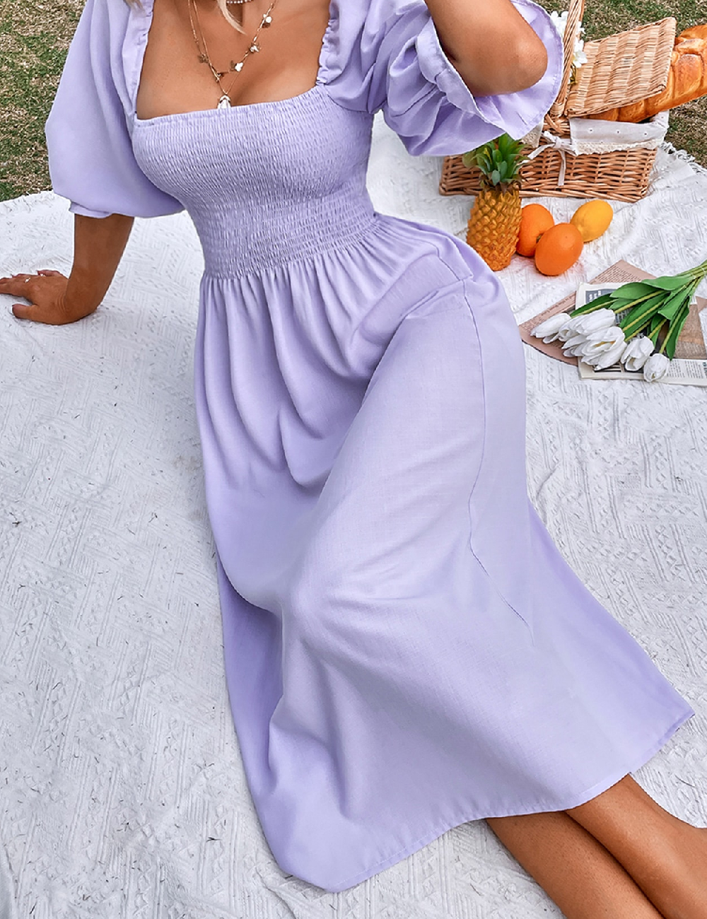 Rochie medie SHEIN, mov - 1 | YEO