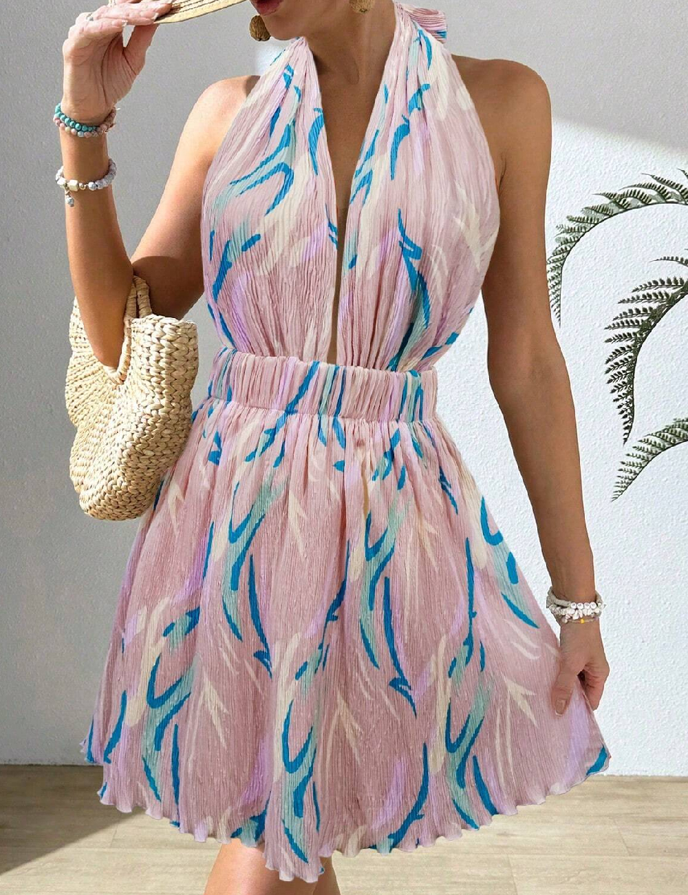 Rochie scurta SHEIN, roz