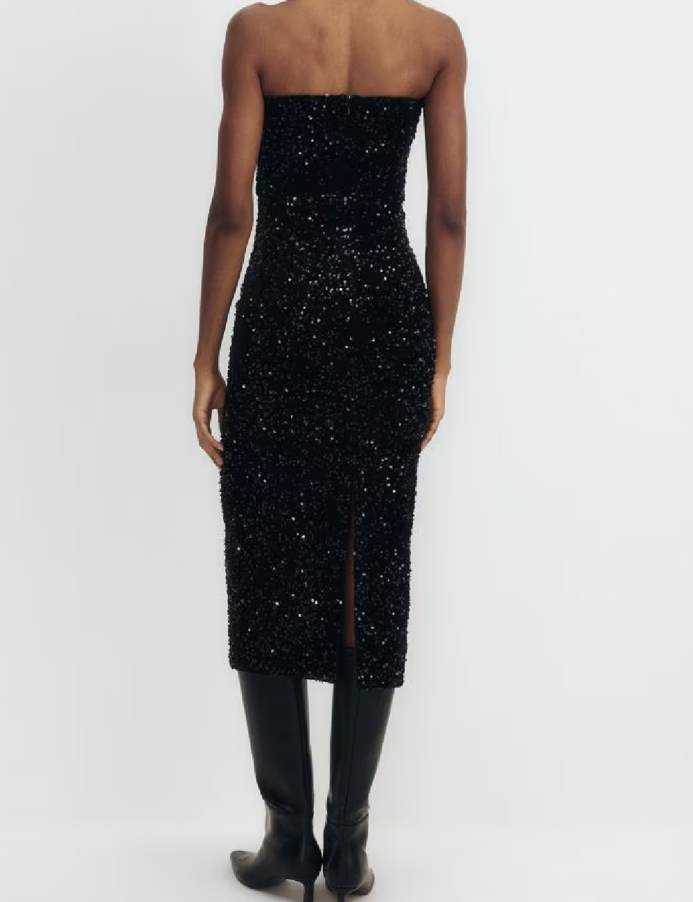 Rochie medie Reserved, negru - 1 | YEO