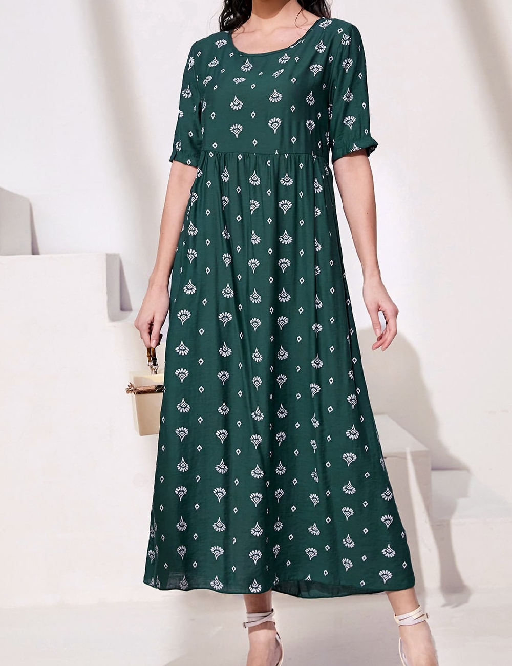 Rochie lunga SHEIN, verde