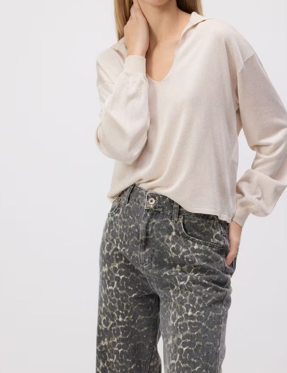 Blugi Reserved, animal print - 1 | YEO