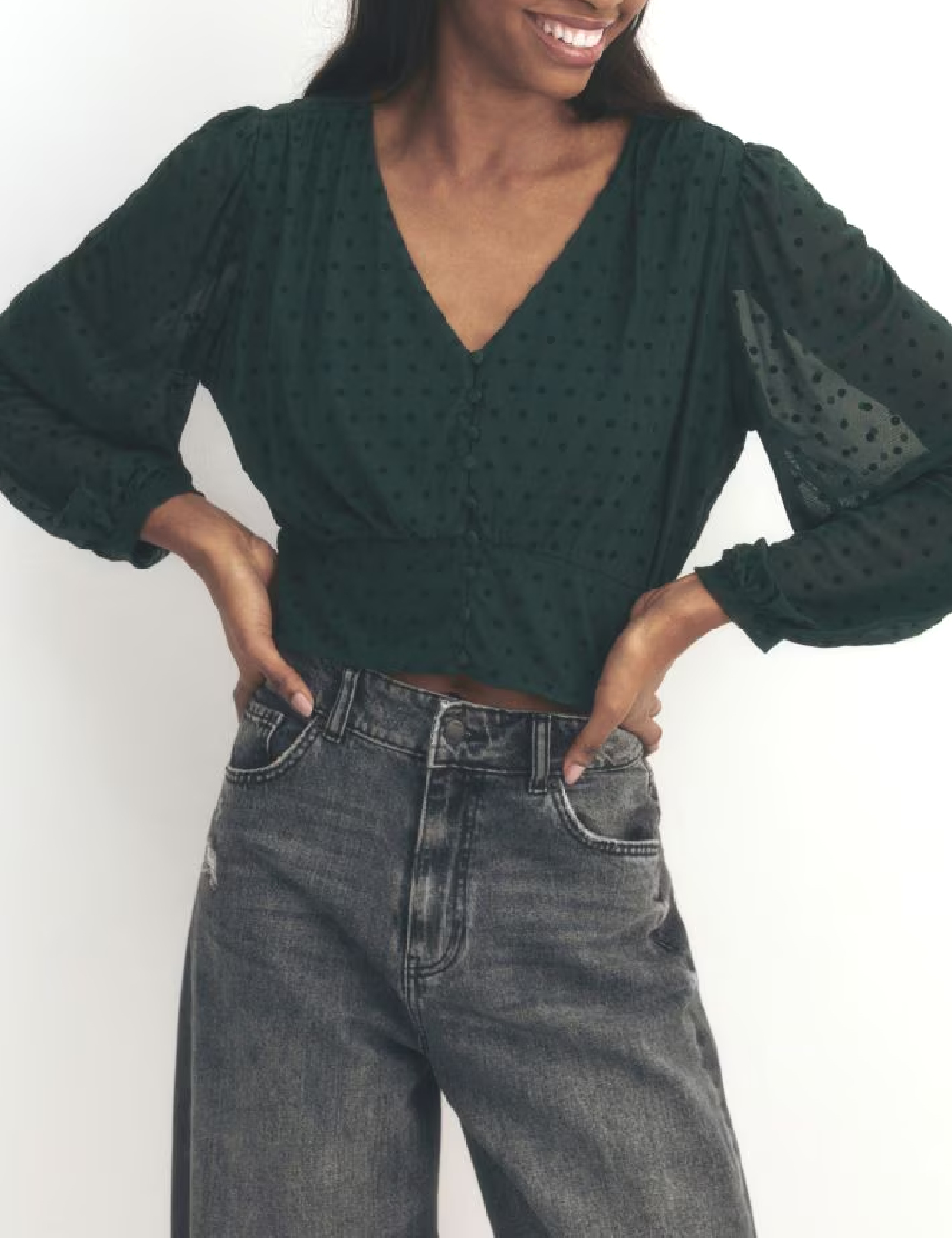 Bluza Reserved, verde inchis