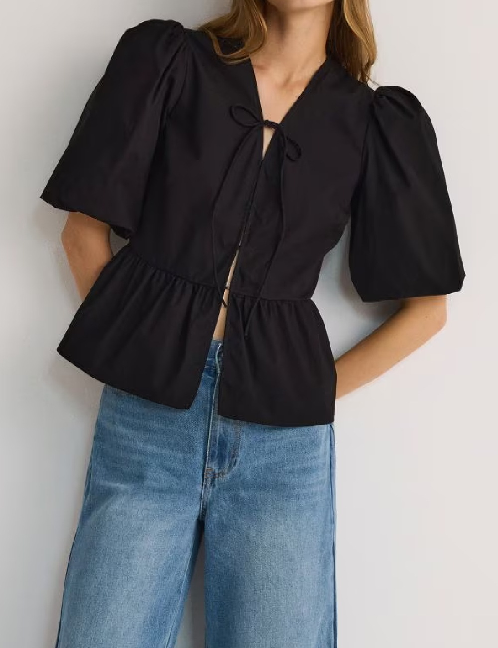 Bluza Reserved, negru - 1 | YEO