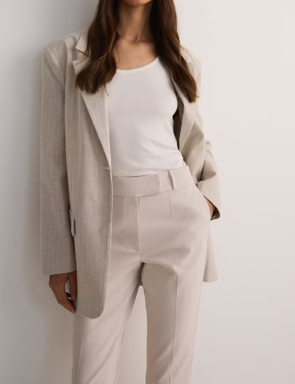 Pantaloni Reserved, bej - 1 | YEO