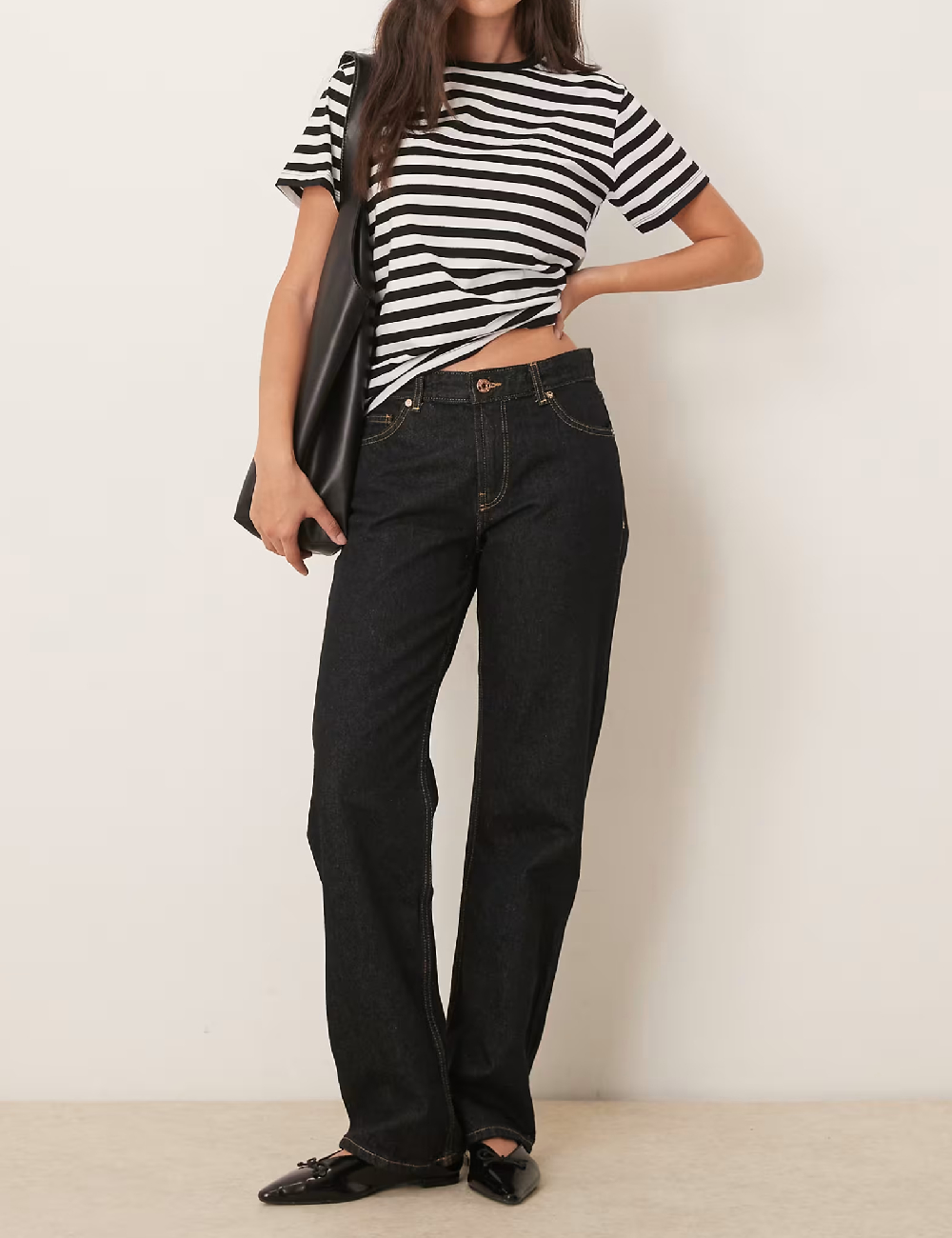 Tricou ASOS, alb/negru