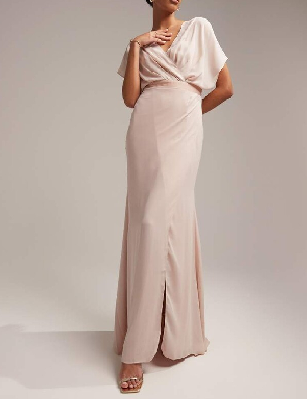 Rochie lunga ASOS, roz pal