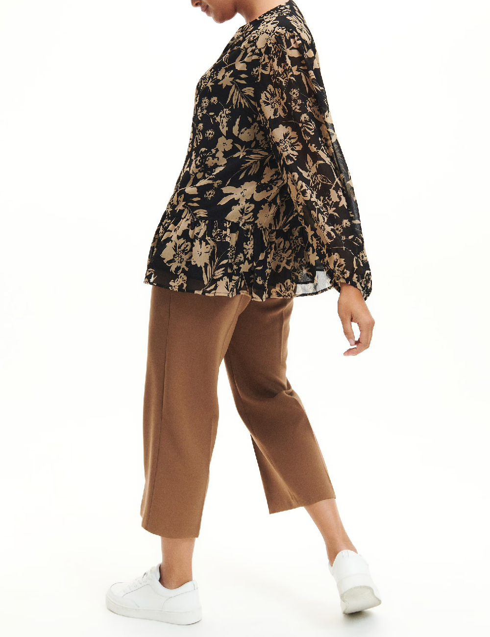 Pantaloni Reserved, maro - 1 | YEO