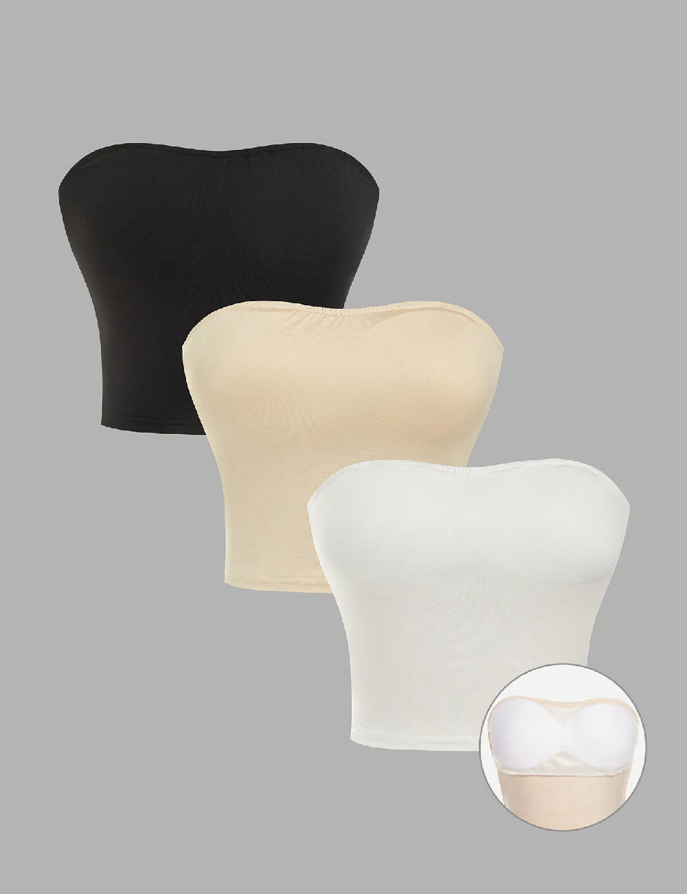Set topuri 3 bucati SHEIN, mix culori