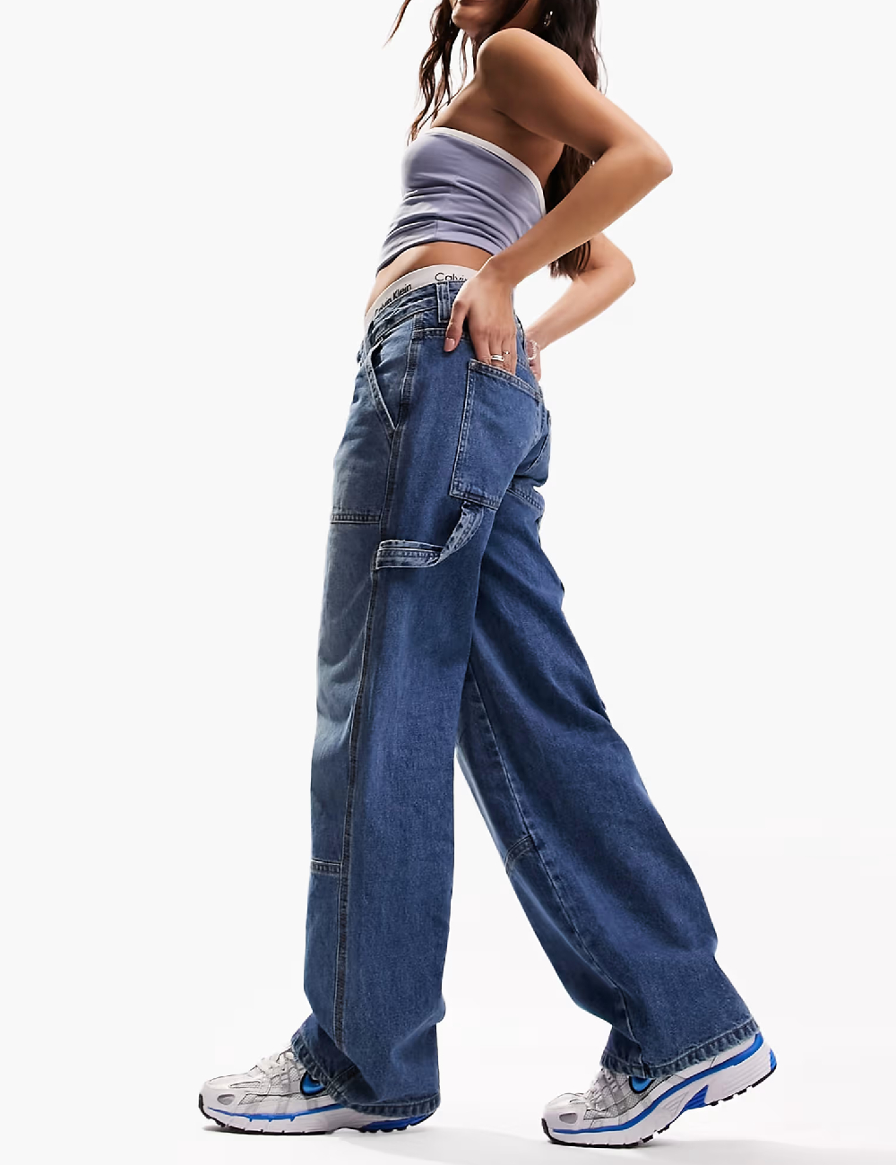 Blugi ASOS, albastru - 1 | YEO
