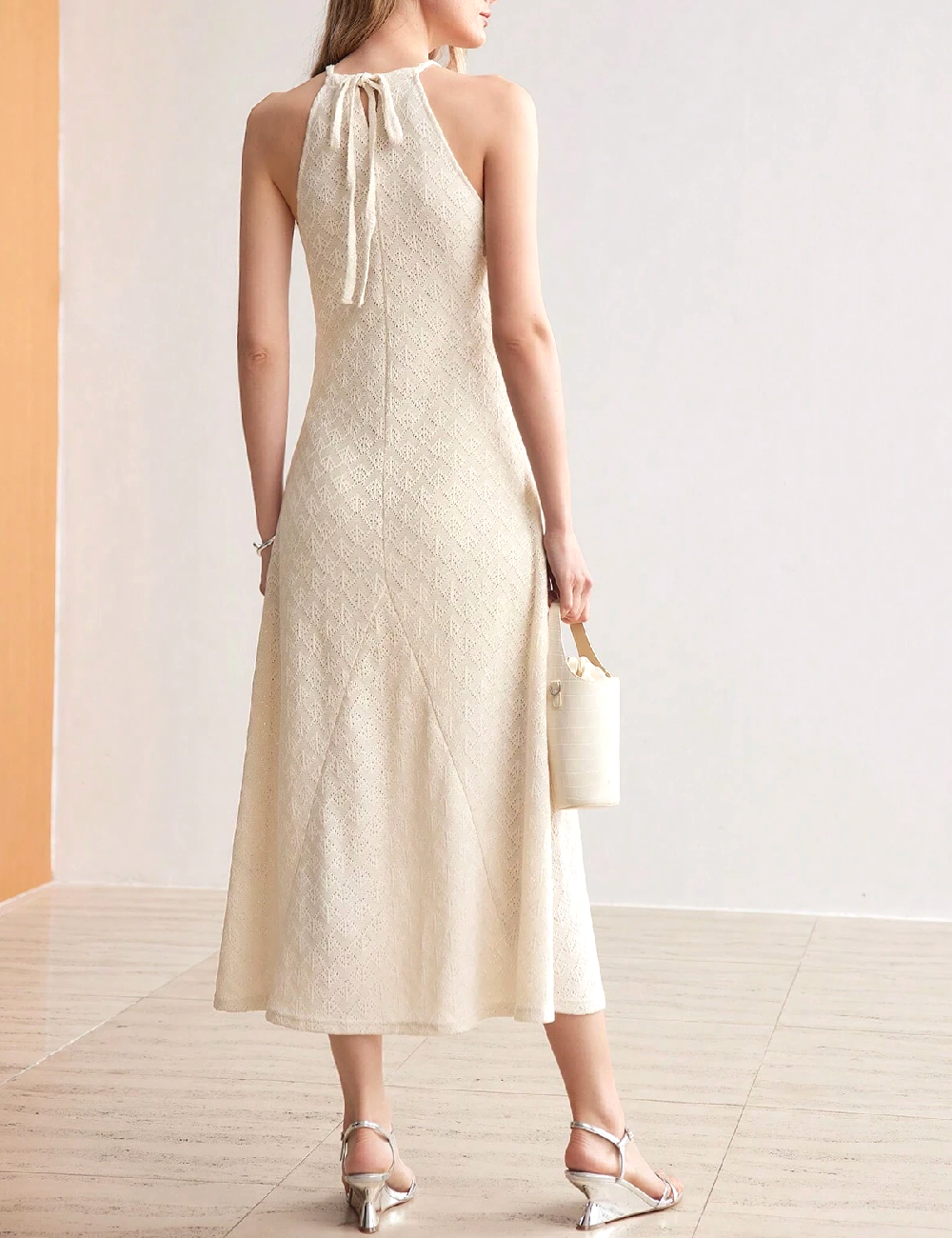 Rochie lunga MOTF, crem - 1 | YEO