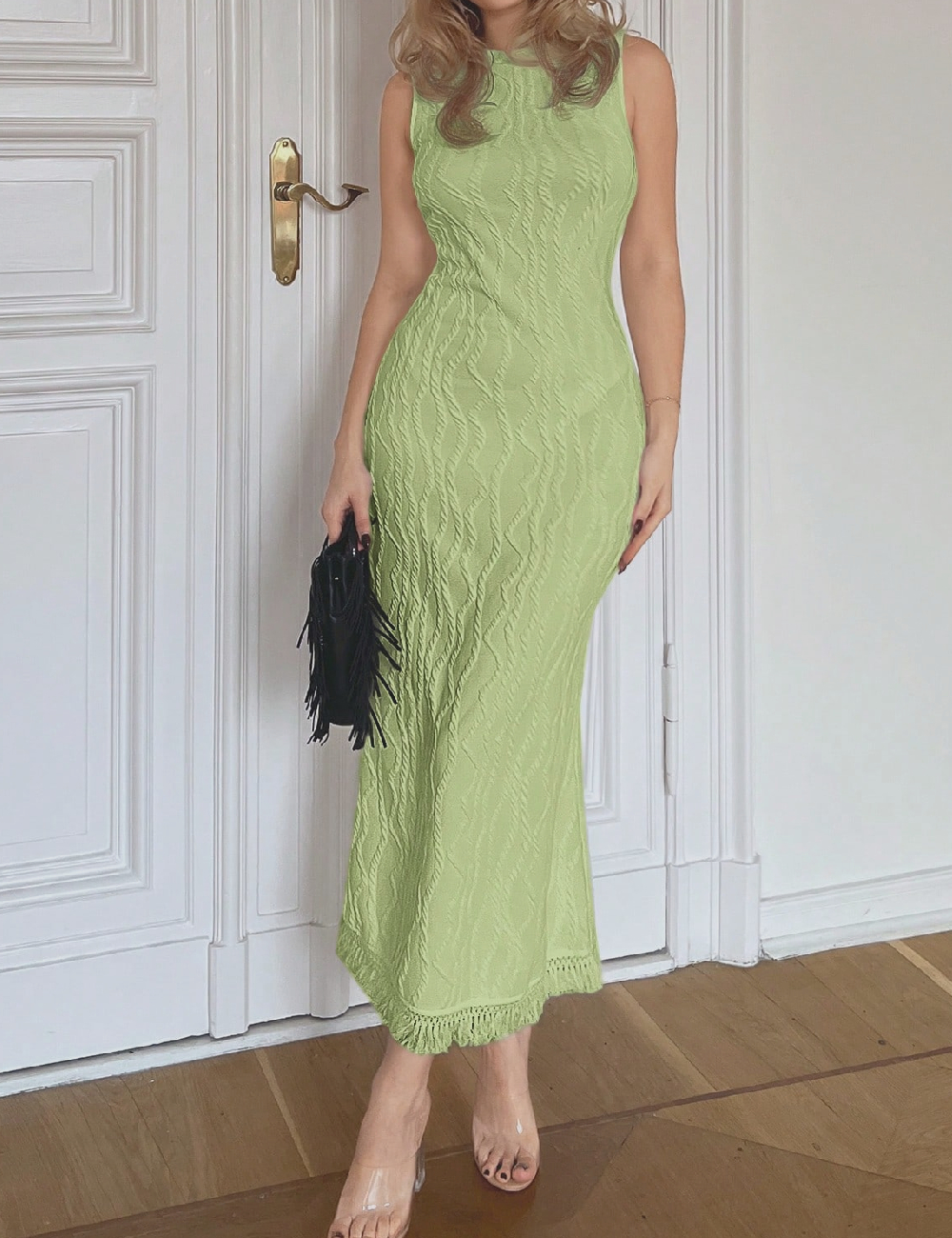 Rochie lunga SHEIN, verde