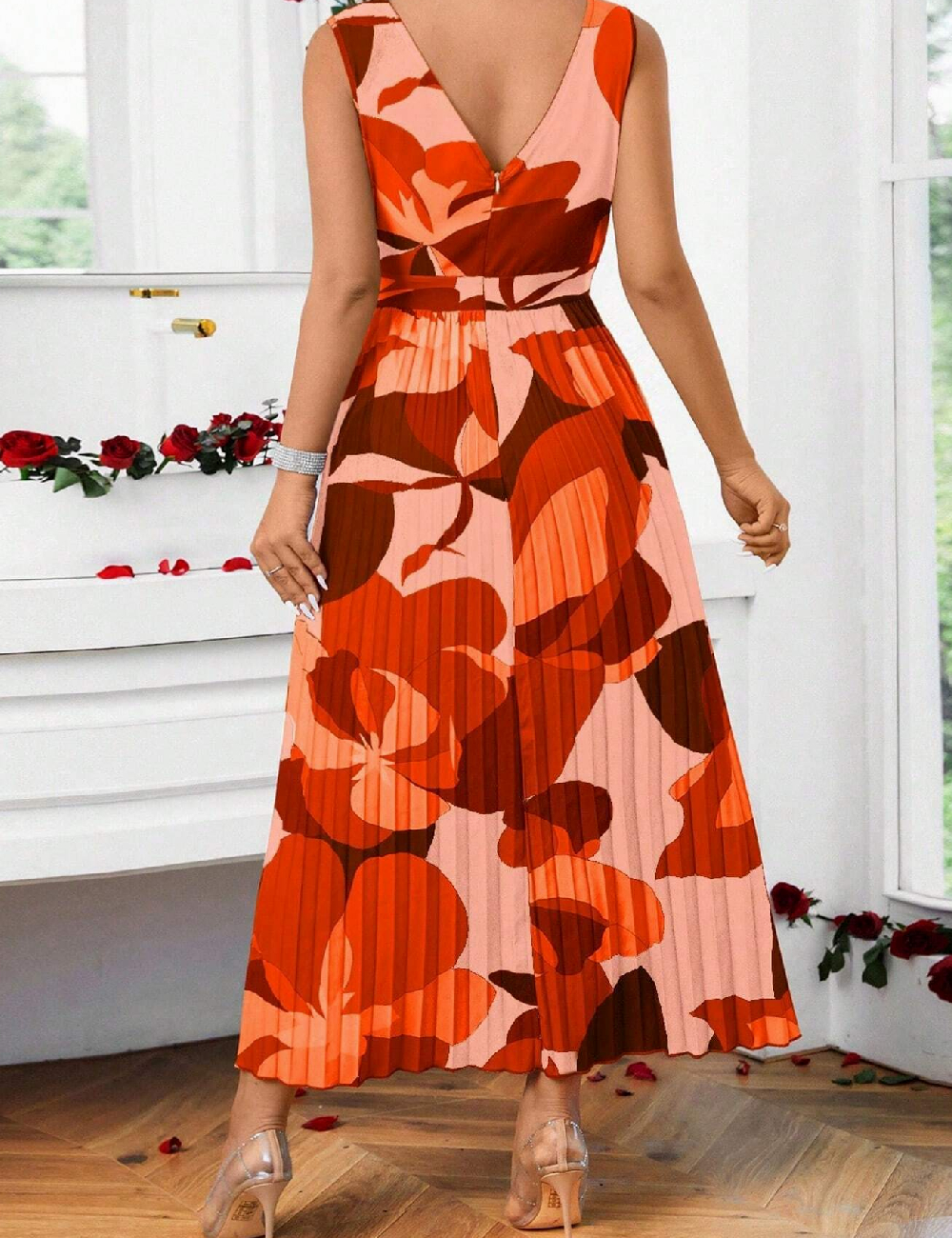 Rochie lunga SHEIN, portocaliu - 1 | YEO
