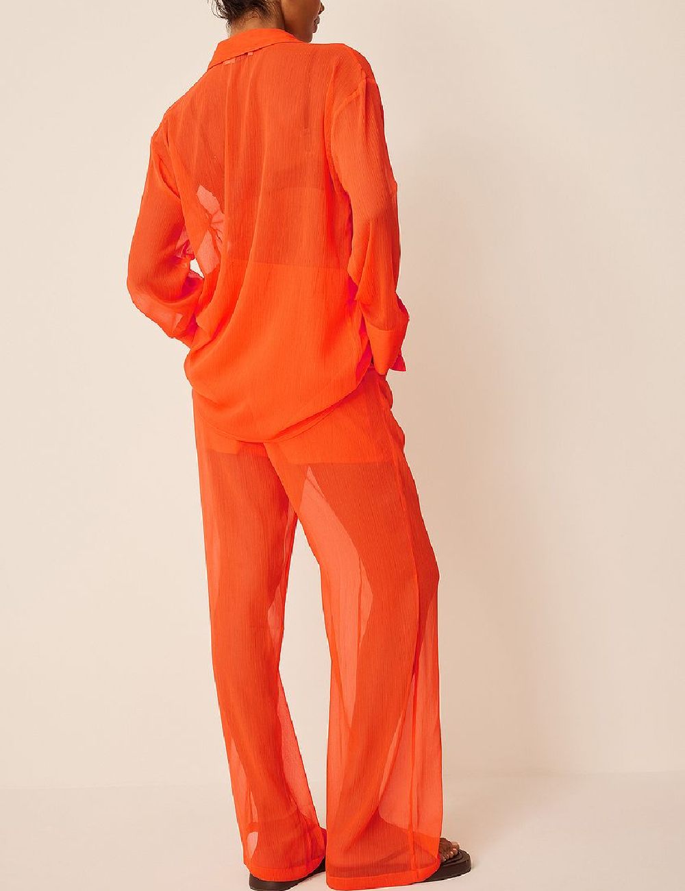 Pantaloni NA-KD, portocaliu - 1 | YEO