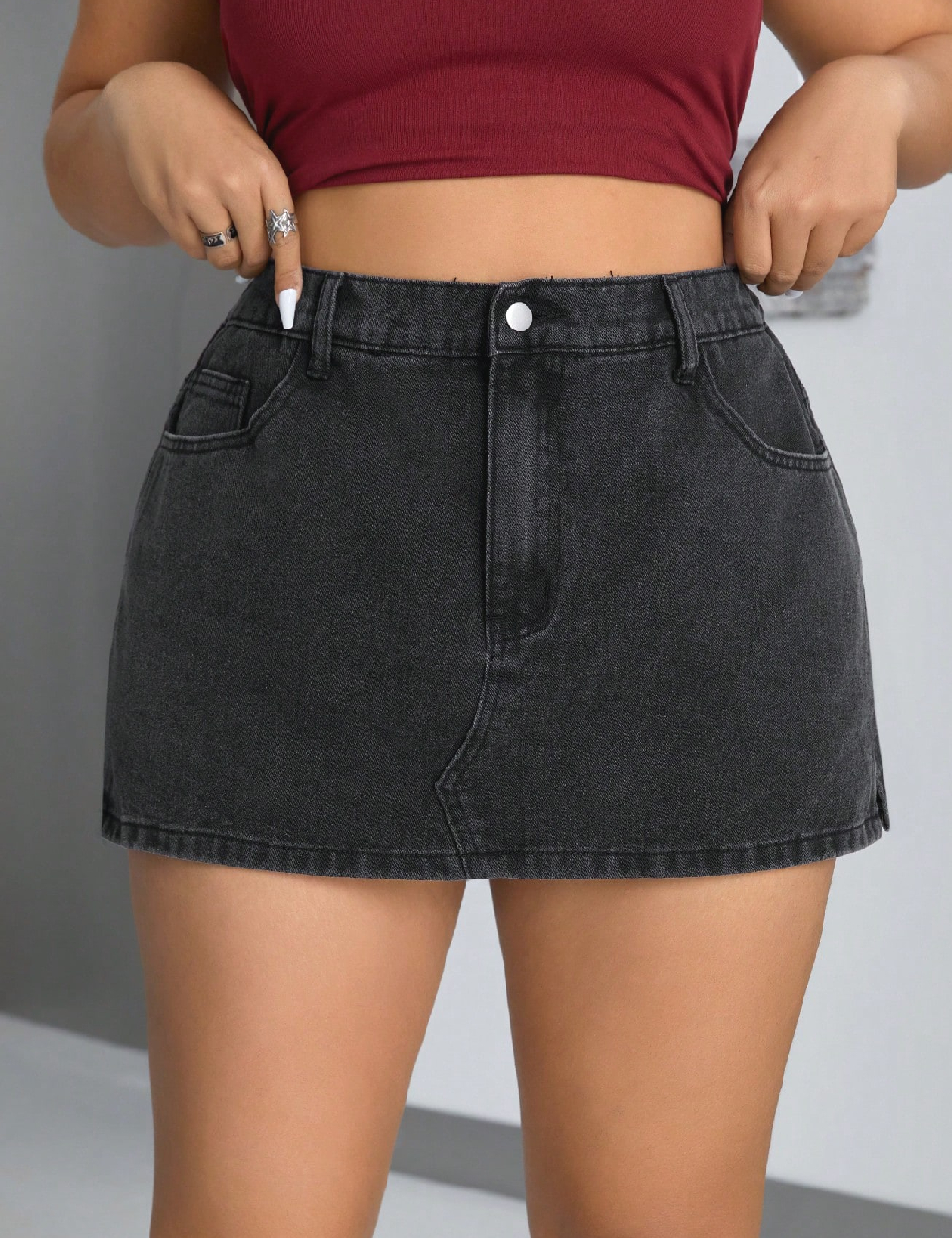 Fusta pantalon SHEIN CURVE, gri