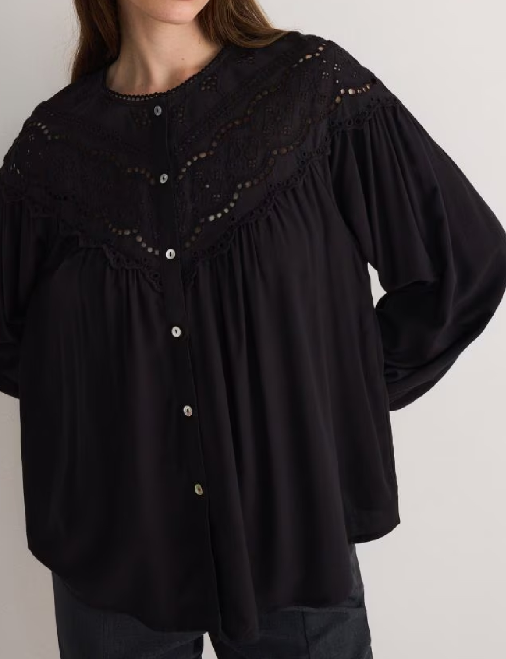 Bluza Reserved, negru - 1 | YEO