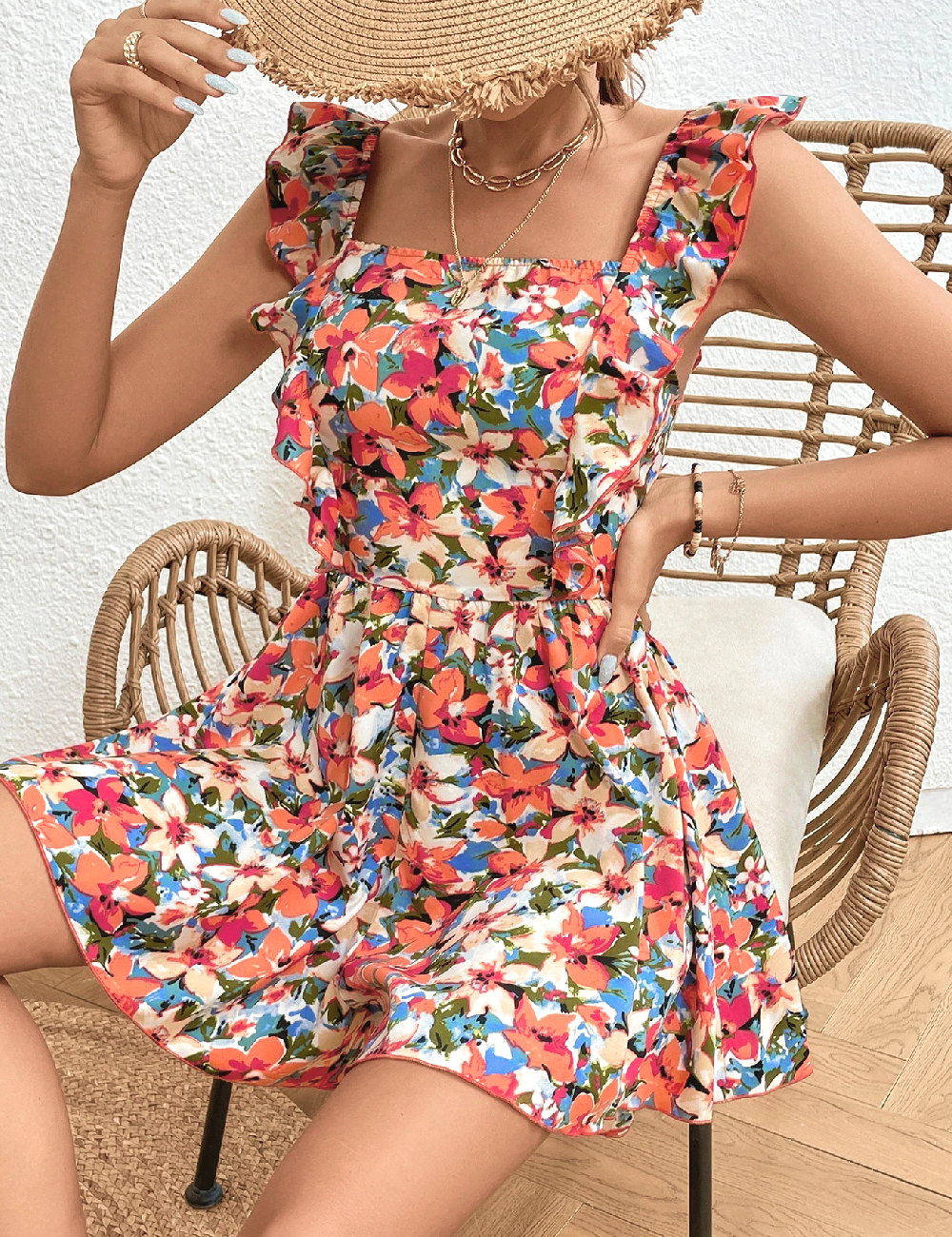 Salopeta SHEIN, floral print - 1 | YEO