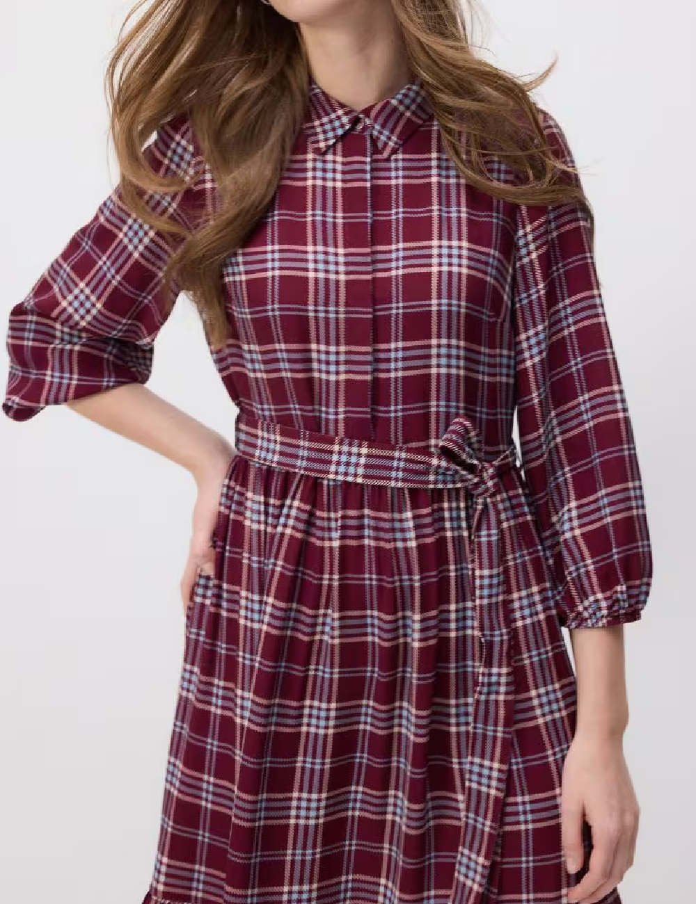 Rochie medie Reserved, visiniu - 1 | YEO