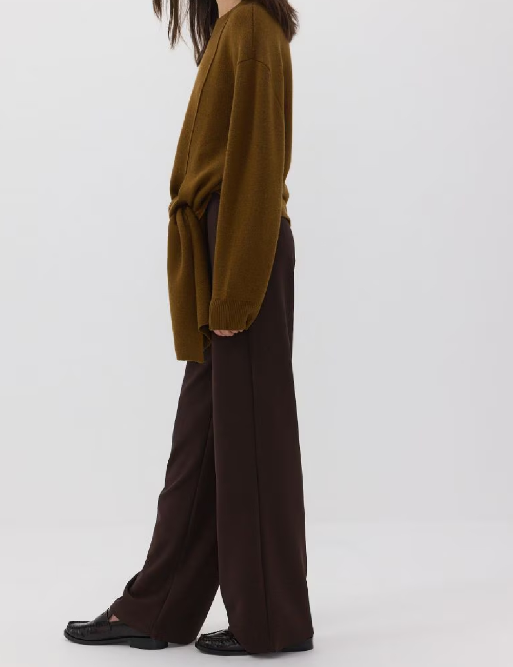 Pantaloni Reserved, maro - 1 | YEO