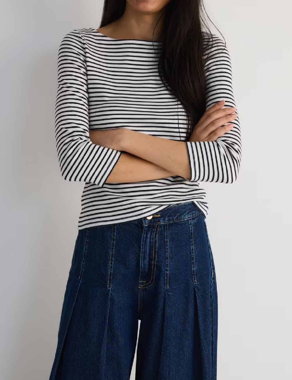 Bluza Reserved, alb/negru - 1 | YEO